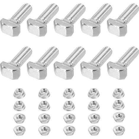 10 Pièces Vis À Tête De Marteau M5x12 Pour Rainure En T (1/5)