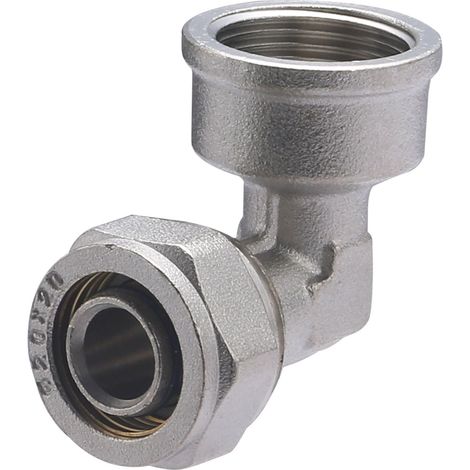 Raccord Coudé 90° À Compression Laiton F 20 X 27 Pour Tube En Multicouche (1/5)