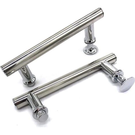 Poignée de porte de douche en ABS chromé de 145 mm (14,5 cm), trou à trou (Silver) (1/5)