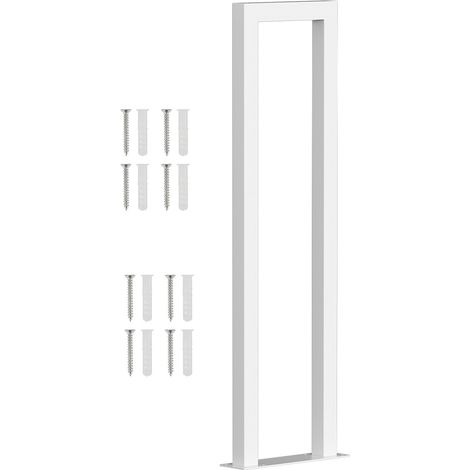 Randaco Barandilla de escalera blanca de 55 cm en forma de U con pasamanos de hierro, barandilla de hierro para interior y exterior, universal