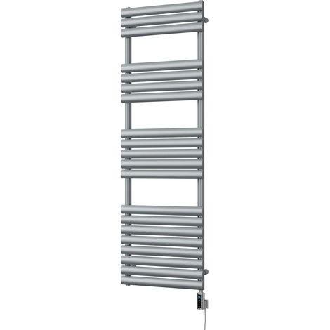 Omeara - Silver Electric Towel Rail H1595mm x W500mm 900w Thermostatic WIFI (1/3)