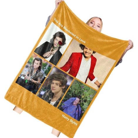 BL602K Standard-Promi-Decke mit individuellem Motiv – Harry Styles 150 x 200 cm (1/5)