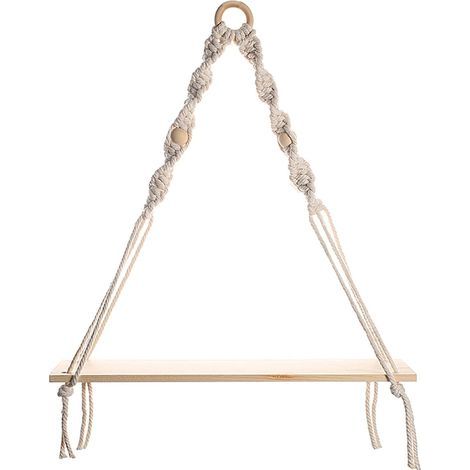 Étagère murale décorative en macramé – Style bohème pour salon ou chambre (1/5)
