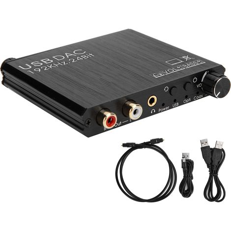 Convertisseur DAC AY107, convertisseur audio numérique-analogique, convertisseur audio optique coaxial RCA 3,5 mm