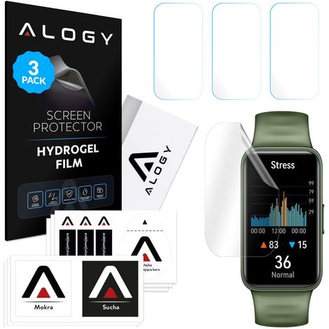 3 pellicole protettive in idrogel Alogy per smartwatch Huawei Band 8 (1/5)