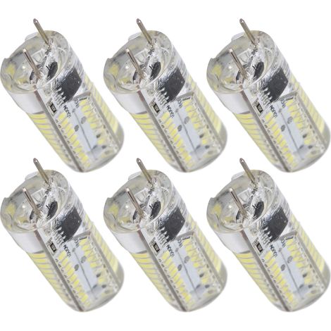 Lot de 6 petites ampoules G8 de 5 W, 80 LED, pour plafonnier, applique murale ou lampe de table, 110 V, lumière chaude (1/5)