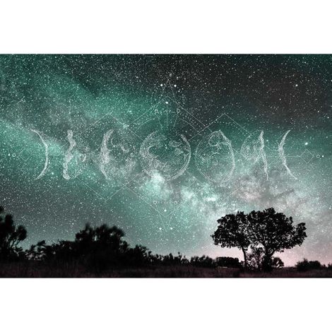 Papier peint panoramique paysage nuit Tapisserie panoramique ciel étoilé pour bureau Papiers peints panoramique lune pour chambre (1/3)