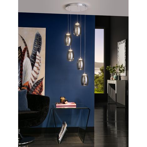 LAMPARA NEBULA  5L LED CROMO (1/4)