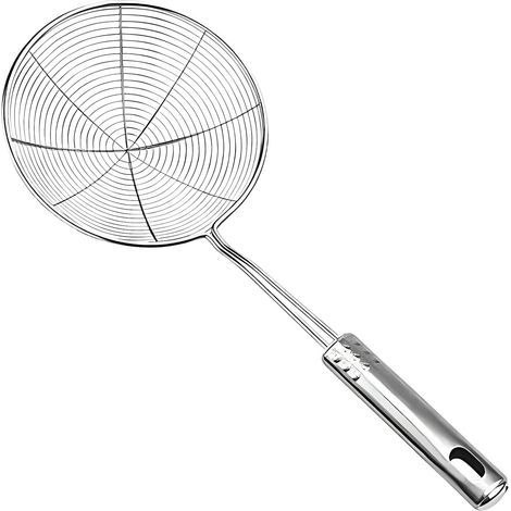 Passoire à fil d acier inoxydable 17 cm Poignée ergonomique et filtre toile araignée (1/5)