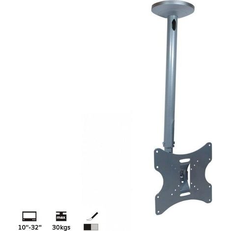 Maclean MC-504A soporte de techo para TV LCD LED 23-42 pulgadas 30 kg plateado