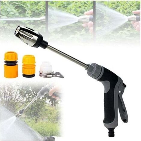 Nettoyeur turbo pour tuyau d'arrosage, Buse haute Pression, Nettoyeur haute pression, Pistolet à eau haute pression avec 3 connecteurs en plastique pour tuyau d'arrosage Lave-voiture (1/4)
