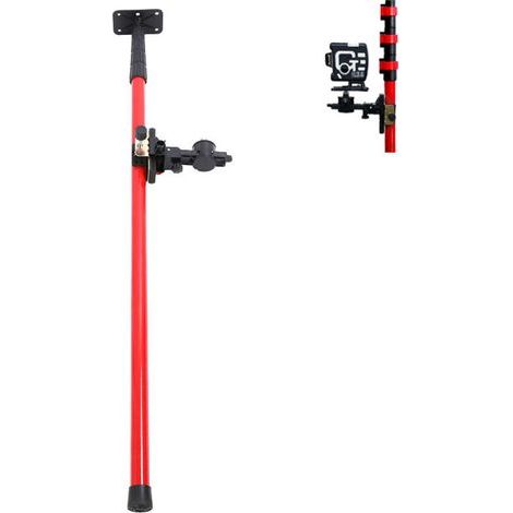 Asta telescopica per livella laser 120-400 cm – Acciaio legato resistente all'erosione – Stabilizzatore multifunzionale – Borsa da trasporto inclusa (1/5)