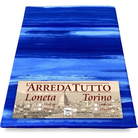 TELO ARREDO COPRITUTTO GRAN FOULARD COPRILETTO COPRIDIVANO TESSUTO RIO BLU 1 PIAZZA