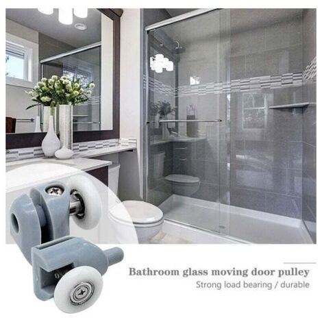 8 Pcs 23mm Galet Rouleau Roulette Roue pour Porte de Douche, Roulettes Coulissantes Porte Salle de Bain (1/3)