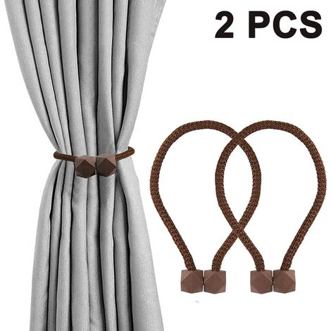 2 Piezas Corbata de Cortina Magnética Decorativa Soporte de Cortina Creativo Práctico para Decoración de Hogar y Oficina (1/5)