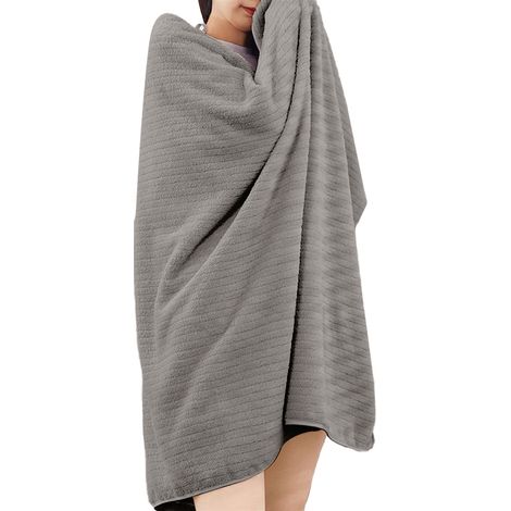 Drap de bain pour salle de bain, douche, piscine, chambre étudiante, doux et absorbant, 70 x 140 cm