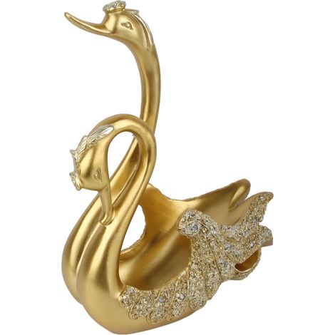 Porte-bouteilles cygne de luxe, meuble à vin de bureau innovant, ornement décoratif pour salon ou bureau, couleur or (1/5)