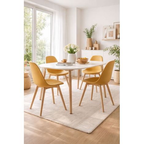 Packs Sillas Comedor - Pack 4 Sillas Kelen - Mostaza (1/5)