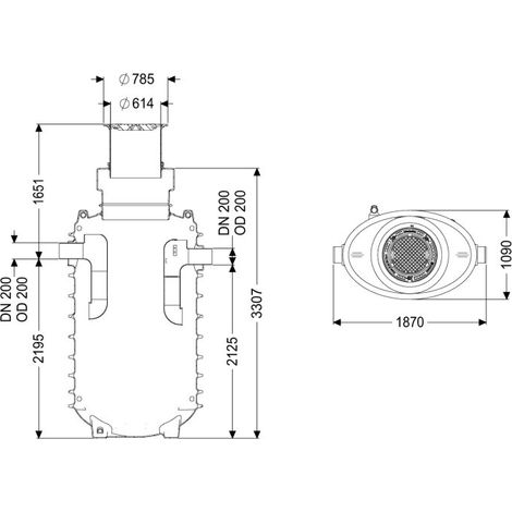 KESSEL 95125-170B-DL Séparateur de graisses EasyClean pour sol