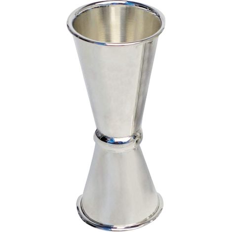 Piazza - Misurino Cocktail in Acciaio Argentato, Dosatore Professionale per Attrezzatura Bar, Jigger Japan Style Barman  Capacità 35/45ml (1/2)