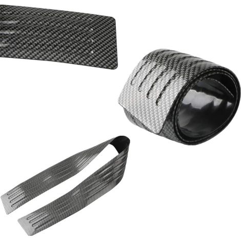 90cm Protection de pare chocs arrière universelle en fibre de carbone et caoutchouc anti rayures pour voiture, pickup, SUV, camion