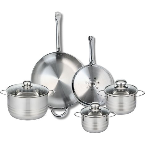 Ensemble de 2 Poêles de cuisson 24 et 32 cm et 3 faitouts 14, 16 et 20 cm Elo Profi Brillant (1/5)
