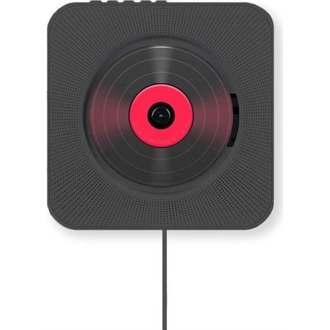 1 lecteur CD mural, haut-parleur Bluetooth portable, radio FM avec mémoire de 9 stations, idéal pour étudiants et éducation précoce