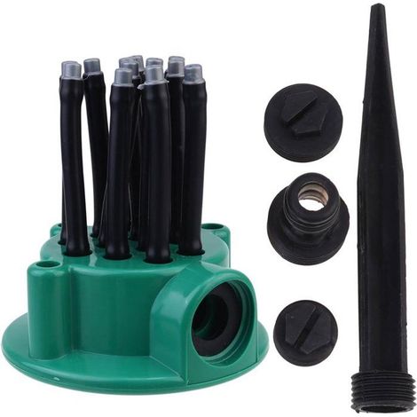 Tête d'arrosage rotative 360° pour pelouse - Système d'irrigation extérieur multi-buses - Arrosage efficace (1/5)