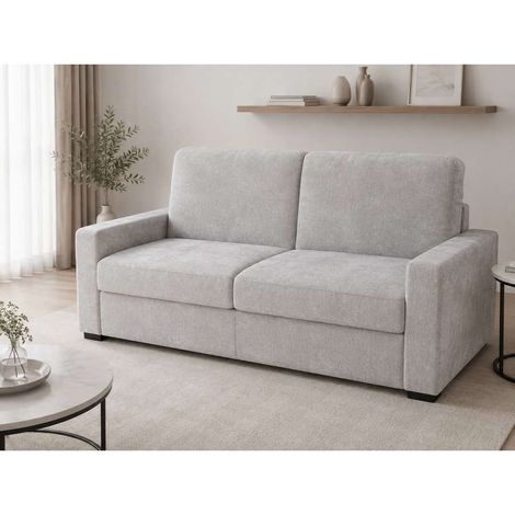 Divano letto Vulcano 2 posti Grigio 197x95 cm Materasso 20 cm