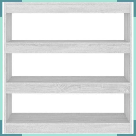 813633 Bibliothèque/Séparateur de pièce sonoma gris 100x30x103 cm (1/5)