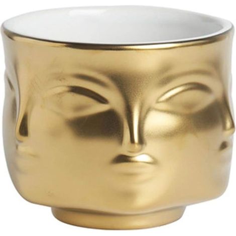 Pot de fleurs créatif avec visage humain Vase en céramique Décoration succulente Statue en céramique pour salon, bureau et balcon D (1/4)