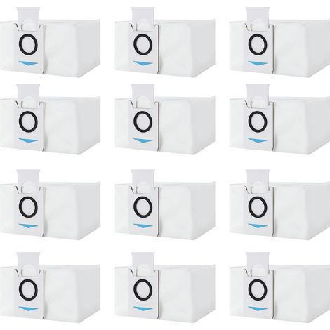 FÜR 12 Stück Staubsaugerbeutel-Zubehör für Ecovacs Deebot X1 Omni / X1 e Omni Roboter-Staubsauger, Staubbeutel-Teile, 3,2 l Ersatz-Staubsaugerbeutel mit großem Fassungsvermögen (1/5)
