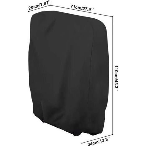 Housse Pour Chaise Longue - Oxford 210D Impermeable Anti-Uv Anti-Poussiere - 71x110 Cm - Noir - 1 Piece (1/5)