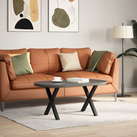 Maison Exclusive - Gambe per Tavolino da Caffè a Forma di X 2 pz Nere 60x(42-43) cm Acciaio