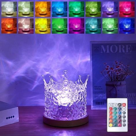 Lampe en Cristal LED,Lampe de Table en Cristal,RGB Lampe de Table en Diamant en Cristal (1/3)