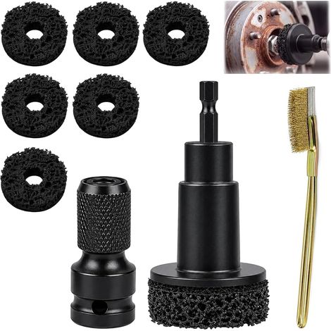 Outil de Nettoyage pour Moyeux de Roue, Ponceuse avec 6 Disques Abrasifs (1/5)
