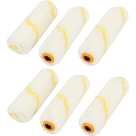 6pcs Haus Boden Wanddekoration Farbrroller Deckt Gelb Weiß 4' 'Länge (1d2da8710d625fb2729da2e19eb728