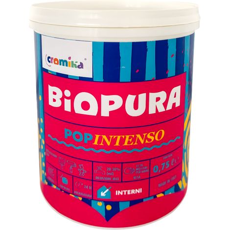 Pittura murale super lavabile coprente per interni popintenso formato 0,750 lt - colore- verde flash - confezione 1 (1/5)