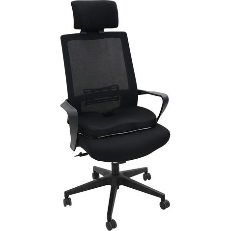 Coussin d’assise Couleur unie Noir 47 x 36,5 x 8 cm (1/5)