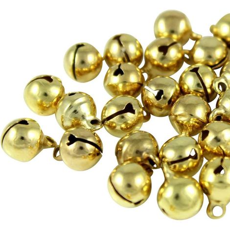 100 cloches en métal doré - Idéales pour les mariages, les fêtes, les cadeaux, les loisirs créatifs et les soirées, Couleur : or (1/5)