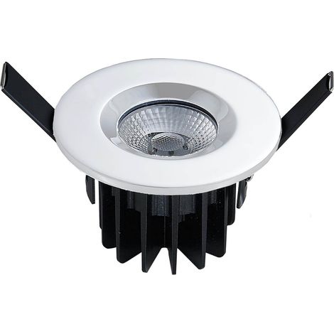 LED Einbaustrahler 8W IP65 3000K 36° 640lm - Abdeckring: weiß