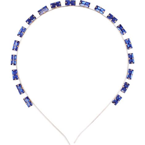 Strass-Tiara aus hochwertigem, strapazierfähigem, komfortablem und elastischem Material für Damen, dunkelblau CHT-715 (1/5)