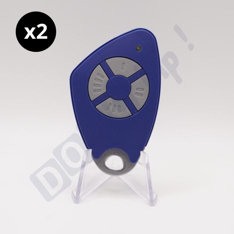 INTRATONE - Lot de 2 Télécommandes 4 Canaux Bleu 09-0116 - Badge RFID - Compatible Récepteurs HF - HTEL200 - Fréquence : 868 MHz - Programmation uniquement par le syndic