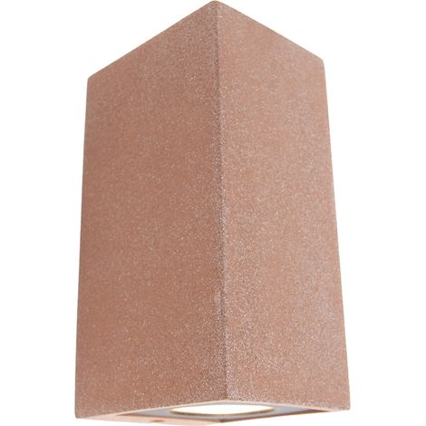 QAZQA Lámpara de pared moderna de exterior terracota 2-luces IP44