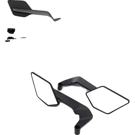 Espejo lateral, ángulo ajustable, compatibilidad universal, negro-1 (1/2)