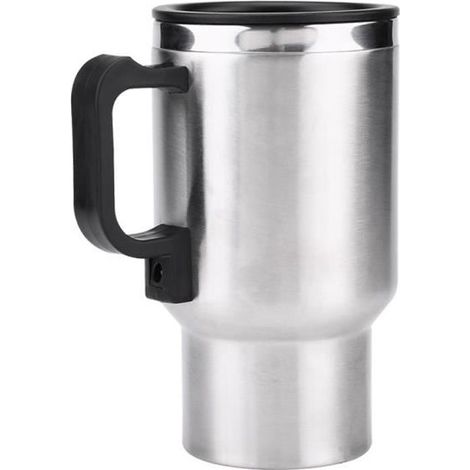12V 450 ml Tasse Chauffante Électrique en Acier Inoxydable de Voiture Bouilloire de Café Thé -BOH (1/4)
