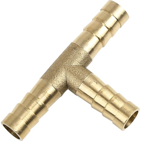Laiton Tuyau Cannelé Raccord Universel 8mm 3 Voies Té Raccord Adaptateur (1/5)
