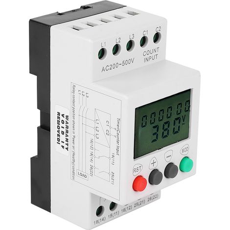 JFY-5-1 Phasenausfall-LCD-Display-Schutzschalter mit Über- und Unterspannung, 3-Phasen-Spannungsüberwachungsrelais (1/5)