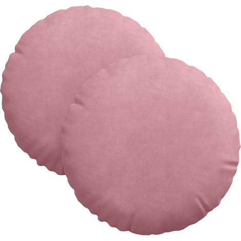 Maison Exclusive - Sitzkissen 2 pcs Rosa Ø30 x 13 cm Samt