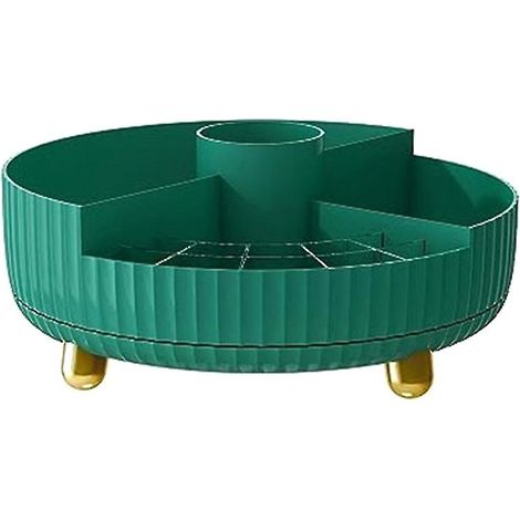 Organisateur de maquillage rotatif pour coiffeuse - Organisateur de salle de bain et organisateur pratique pour cosmétiques et parfums B (1/4)